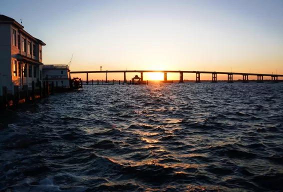 Downtown FM Bridge Sunset