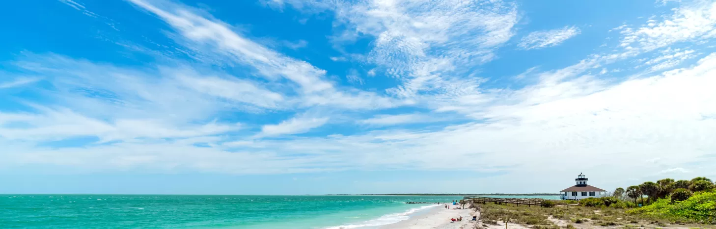 Boca Grande Lighthouse and beach at Gasparilla Island State Park