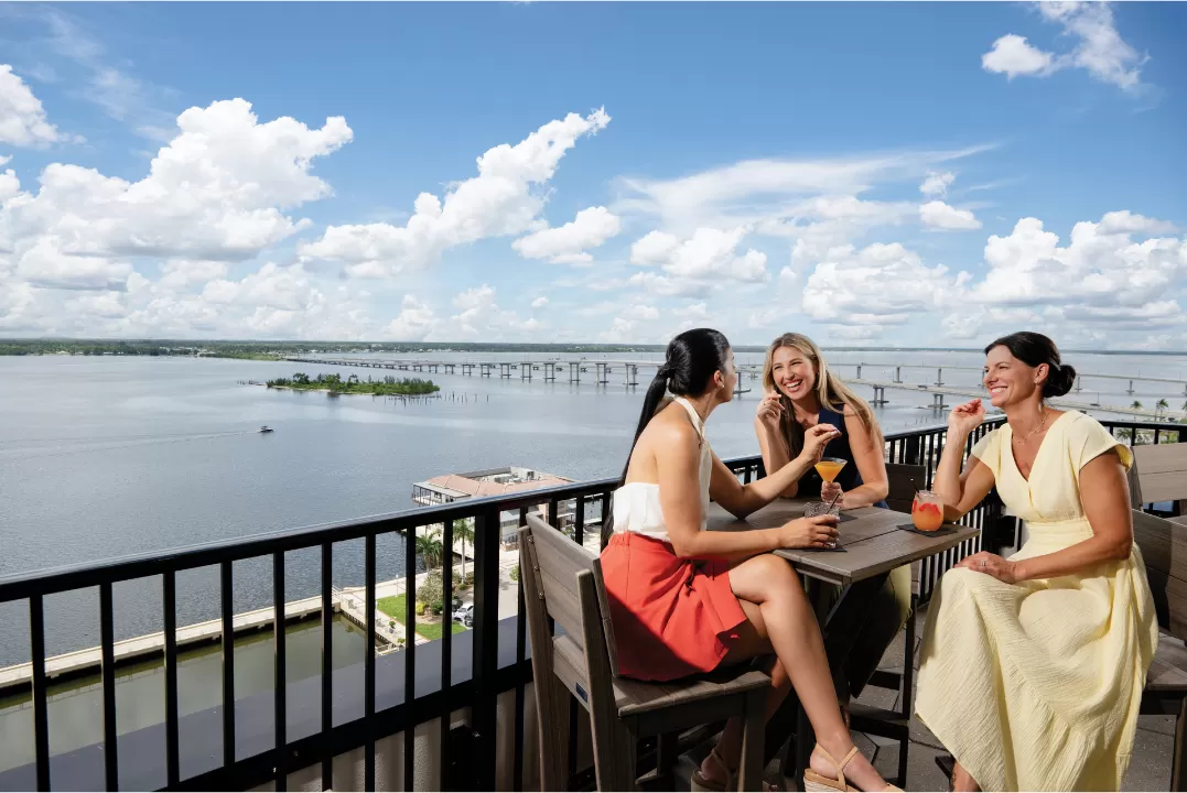 Rooftop bar in downtown Fort Myers